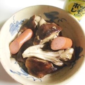 椎茸と舞茸のベーコン炒め